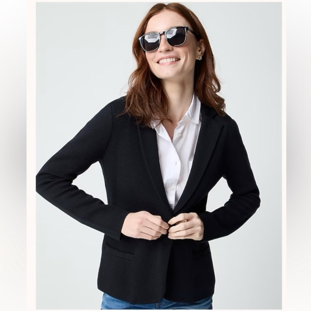 J. Crew Black Knit Blazer